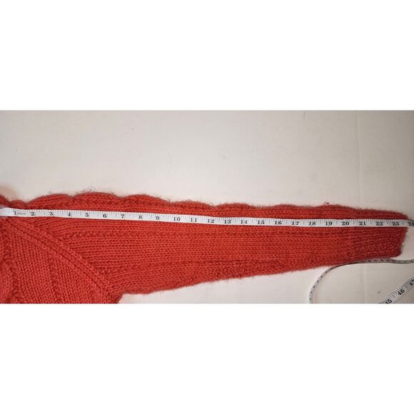 Vintage Women's Coral Cable Knit Wool Fishermans Sweater XS - Picture 3 of 7